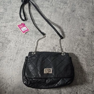Vintage Y2K Candies Crossbody Bag Handtasche gesteppt metallic schwarz 2000er Neu - Bild 1 von 8