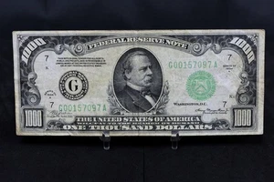 1934a Small Size $1000 FRN VF (B212) - Picture 1 of 3