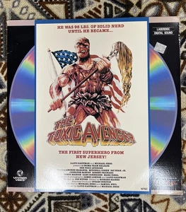 THE TOXIC AVENGER Laserdisc LD EXCELLENT CONDITION RARE GREAT CLASSIC CULT FILM! - Picture 1 of 5