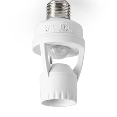 E27 Light Bulb Holder LED PIR Infrared Motion Sensor Lamp Base Switch Socket - Image 1 of 4