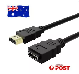 HDMI Male to Female Extension Cable M/F Cord 10M 5M 30CM Lead v1.4 HD 3D 3m AU - Bild 1 von 2