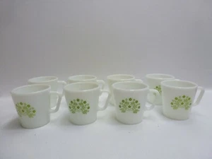 Juego de 8 tazas de café Pyrex verde impresiones de verano vaso de leche GC - Imagen 1 de 4