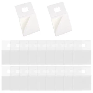 20 Pack Adhesive Plastic Picture Hangers Sawtooth No Nail Picture Hangers - Picture 1 of 8