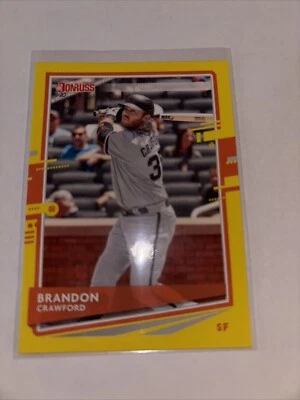 2020 Panini Donruss - Yellow #189 Brandon Crawford - Image 1 of 2