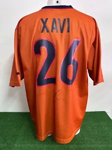 Camiseta Barcelona Xavi No Match Worn Publicó Shirt Vintage Camiseta Firmado COA - Imagen 1 de 7