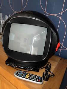 Retro Phillips DISCOVERER Space Helmet Television Set & Remote Ideal For Gaming