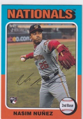 2024 Topps Heritage High Number - Nasim Nunez #687 (RC) - Image 1 of 2