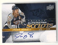 2008-09 Upper Deck Trilogy Superstar Scripts #SSJA Jason Arnott AUTO - NM-MT