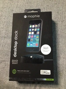 Mophie Desktop Charging Dock for Iphone 6/5s/5c/5 Black - Picture 1 of 3