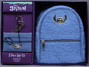 Disney Lilo & Stitch 3 Piece Set Mini Backpack ID Card Wallet Keychain NIB - Bild 1 von 2