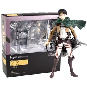 Action Figure Levi Ackerman 15cm Figma 213 Attack on Titan Anime Manga New - Foto 1 di 2