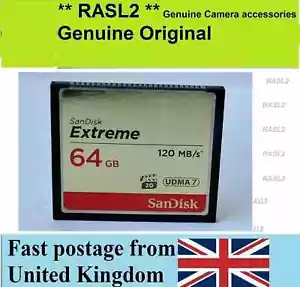 64GB UDMA7 CF Compact Flash Memory Card Canon EOS 5D MK IV, Nikon D8 D4,D5,Sony - Picture 1 of 3