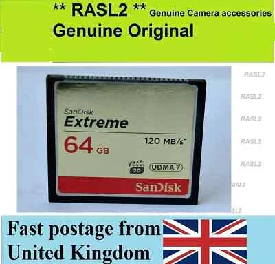 64GB UDMA7 CF Compact Flash Memory Card Canon EOS 5D MK IV, Nikon D8 D4,D5,Sony - Image 1 of 2