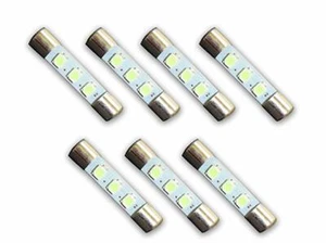 7 Cool Blue 12V LED Lamp Fuse-Type Bulbs for Vintage Receivers and Amplifiers - Foto 1 di 1