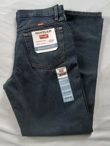 NWT Wrangler Rustler Men 33x32 Relaxed Fit Straight Leg Heavyweight Denim Jeans - Picture 1 of 8