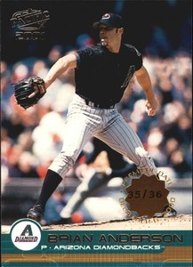 2001 Pacific Premiere Date Diamondbacks Baseball Card #16 Brian Anderson /36