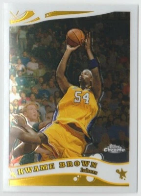 Baloncesto Topps 2005-06 cromado #128 Kwame Brown - Los Angeles Lakers Foto 1 de 2