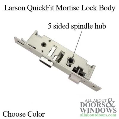 Larson QuickFit 5 Sided Spindle Mortise Lock Body NO Trim Choose Color - Image 1 of 3