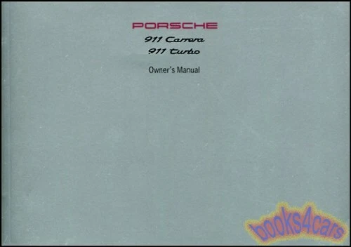 911 Proprietari Manuale 1997 Porsche 993 Carrera Turbo Guida Libro 97 S - Immagine 1 di 1
