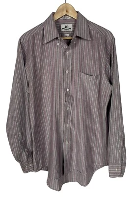 Van Heusen 417 Button Down Striped Dress Shirt Size 16 34/35 - Image 1 of 3