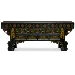 US Seller - Vintage Elmwood Kelsang Imperial Chinese Altar Cabinet - Picture 1 of 5