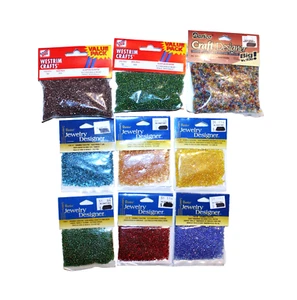 Glass Seed Bead Lot of Rochaille 10/0 Multicolored Sealed Packs 390 grams total - Picture 1 of 4