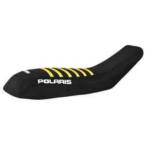 2004 - 2009 Polaris Scrambler 500 Gripper Seat cover BLACK - YELLOW RIBS #313 - Picture 1 of 5
