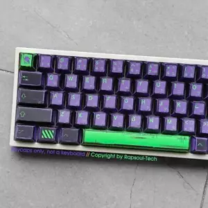 NEON GENESIS EVANGELION EVA01 Mecha-01 Keycaps Set for MX Mechanical Keyboards - Picture 1 of 11