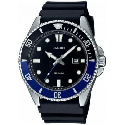 Orologio CASIO Diver MDV-107-1A Duro  uomo collection  nero blu cinturino resina - Immagine 1 di 4