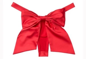 Sexy Braguita Brasileña Victoria's Secret Dream Angels Rojo Satinado Talla M Lazo Trasero Nueva con Etiquetas - Imagen 1 de 9