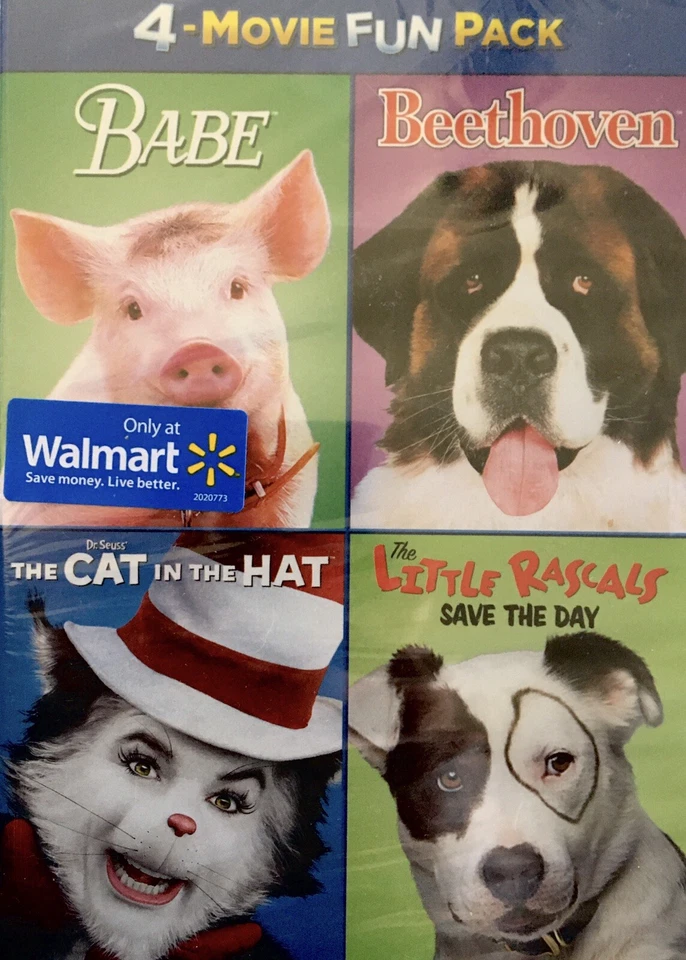 Babe/ Beethoven/ Cat in the Hat/ Little Rascals: Save the Day 4-pack (DVD) NEW - Image 1 of 1