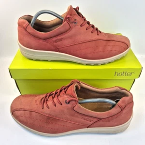 Hotter Tone Shoes Red Nubuck Comfort Cushioned Ortholite Womens UK 8 - Picture 1 of 13