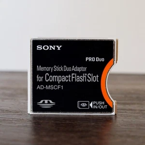 OEM Sony AD-MSCF1 Memory Stick Pro Duo Adapter For Compact Flash CF Card Tested - Picture 1 of 2