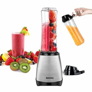 MONJ Personal Blender, Countertop Blender,Smoothie Blender with 2x20 Oz (Black)