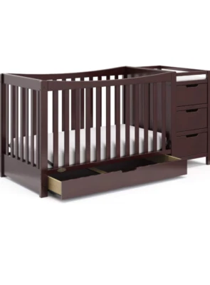 baby cribs convertible 4 in 1 with mattress - Image 1 of 4