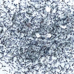 6 mm lentejuelas planas sueltas de lentejuelas cristal negro cebra a rayas hechas en EE. UU. - Imagen 1 de 2