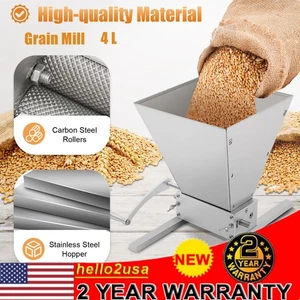 Molino de grano manual de rodillos 4L ajustable taladro de baja velocidad máquina trituradora de maíz - Imagen 1 de 14