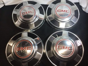 1973 - 1987 GMC 3/4 Ton 2500 PICKUP TRUCK Dog Dish Hub Caps 12" SET - Picture 1 of 11
