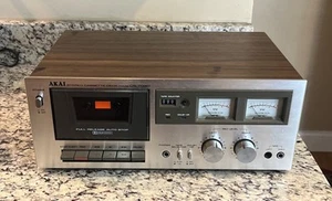 AKAI CS-703D 2 HEAD - STEREO CASSETTE DECK Tested Working Free Shipping - Picture 1 of 10