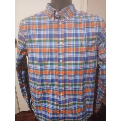 NWT Ralph Lauren Shirt Boys Youth XL 18-20 Orange Green Performance SS Pony - Image 1 of 4
