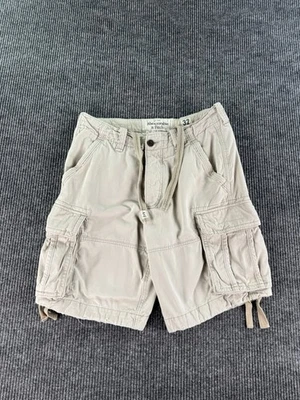 Vintage Abercrombie & Fitch Shorts Men 32 Beige Khaki Button Fly Paratrooper y2k - Image 1 of 4