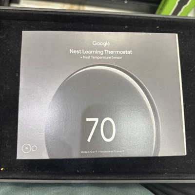 Google Nest Learning Termostato Obsidiana (4.ª generación) Sensor de temperatura (2.ª generación) Foto 1 de 4