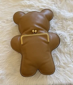 Borsa Coach New Bear Kisslock telaio pelle marrone miele - Foto 1 di 10