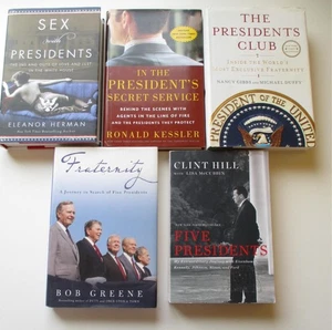 UNITED STATES PRESIDENTS 5 Book Lot FRATERNITY CLUB SECRET SERVICE SEX History - Picture 1 of 2