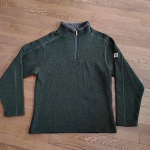Suéter Schaefer Outfitter Para Hombres Mediano Verde Pullover Senderismo 1/4 Cremallera Poliéster - Imagen 1 de 11