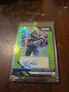 Shaquem Griffin (RC) Auto Green Pulsar SP Seahawks Iconic LB 2018 Panini Prizm - Picture 1 of 5