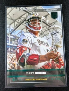 Matt Rambo 2025 Premier Lacrosse League Fieldside PLL #18 Green Foil # /99 - Picture 1 of 2