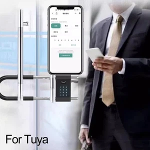 Sleek Black U Shaped Smart Lock Featuring Multiple Unlocking Techniques - Picture 1 of 12