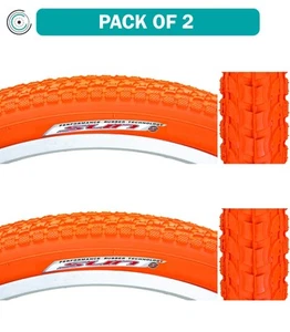 Pack of 2 Sunlite Cruiser 927 26x2.125 Clincher Wire TPI 40 Or/Org Reflective - Picture 1 of 2