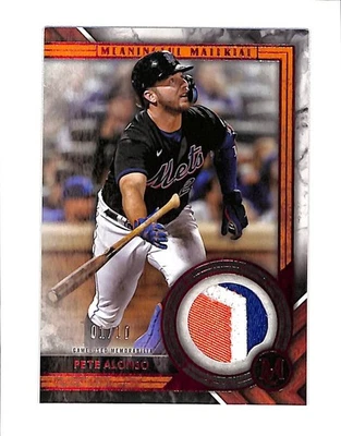 2022 TOPPS MUSUEM COLLECTION BASEBALL PETE ALONSO RUBY 1/10 MEMORABILLIA - Image 1 of 2